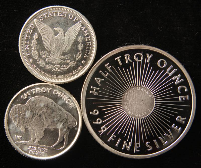 1 TROY OZ. .999 FINE SILVER (1 X 12 OZ & 2 X 14 OZ)