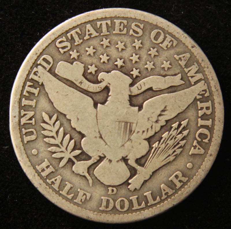 1906-D BARBER SILVER HALF DOLLAR
