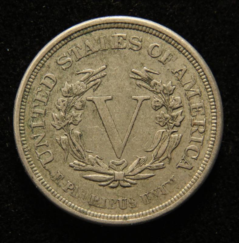 1883 NO CENTS LIBERTY V NICKEL FULL LIBERTY XF