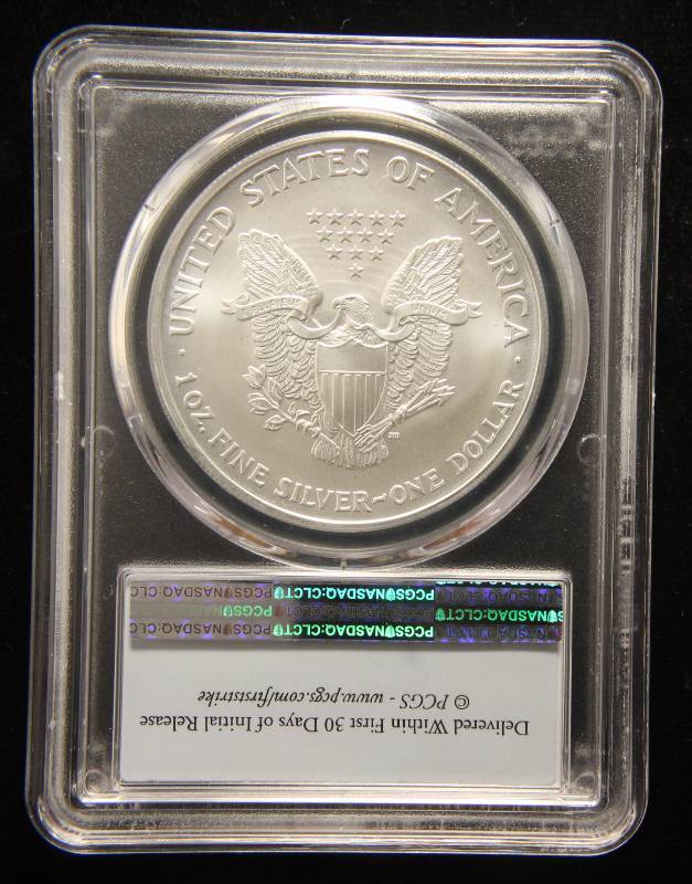 2003 AMERICAN SILVER EAGLE 1 TROY OZ. .999 FINE SILVER MS69 PCGS FIRST STRIKE