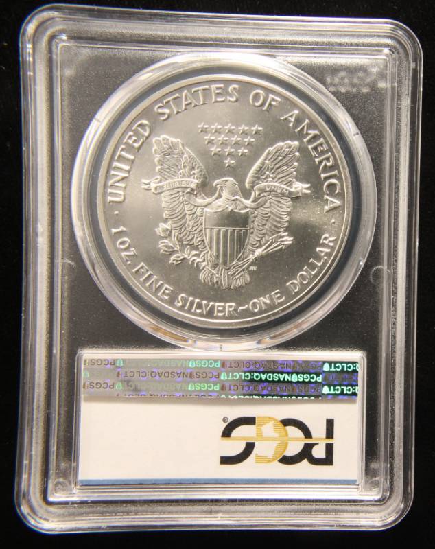 1989 AMERICAN SILVER EAGLE 1 TROY OZ. .999 FINE SILVER MS69 PCGS