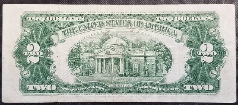 1953-A US RED SEAL $2 FEDERAL RESERVE NOTE