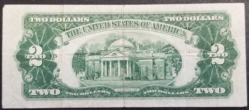 1953 US RED SEAL $2 FEDERAL RESERVE NOTE