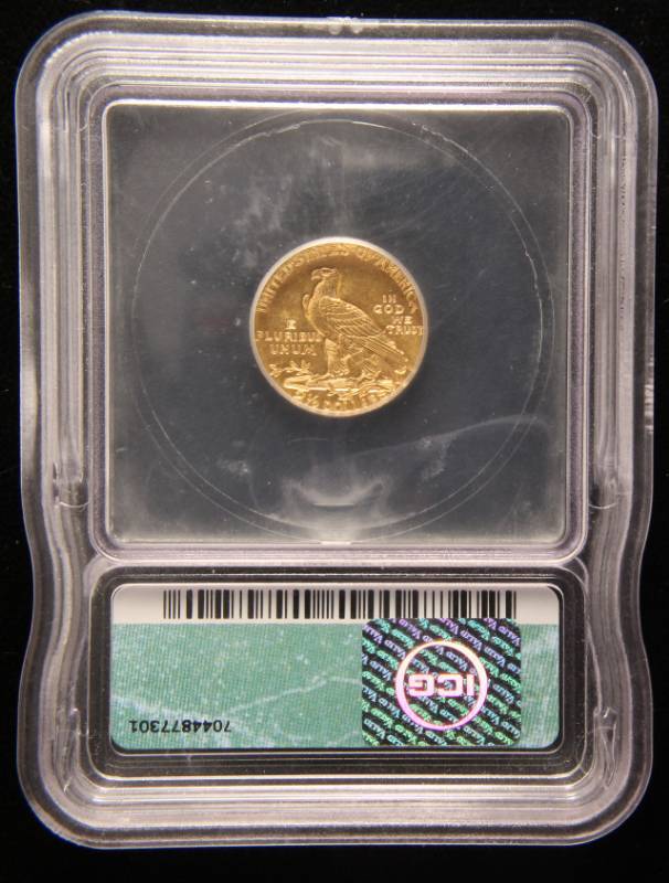 1927 US $2.50 GOLD INDIAN MS63 ICG