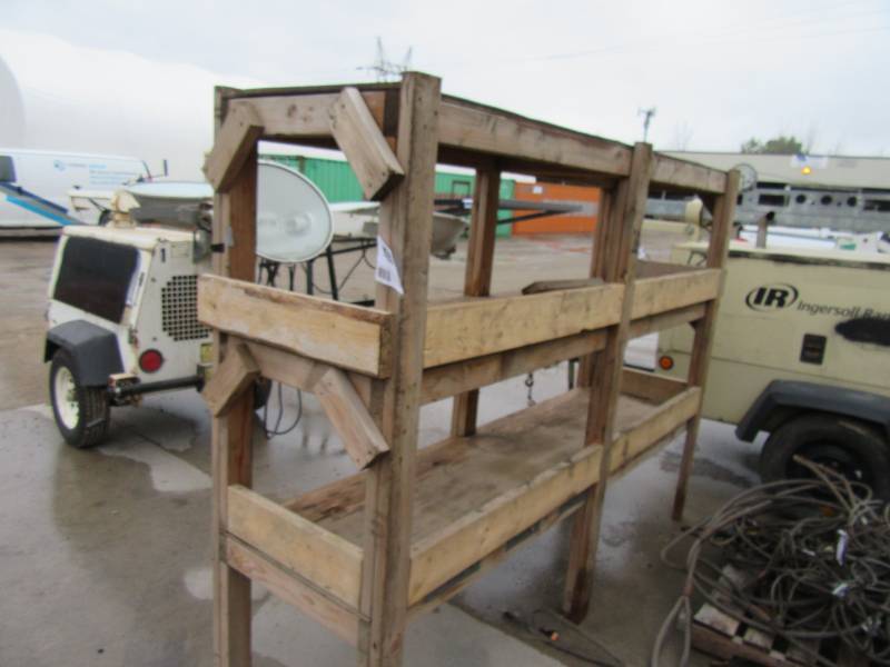 lot 13 image: Solid Wooden Platform Shelf
