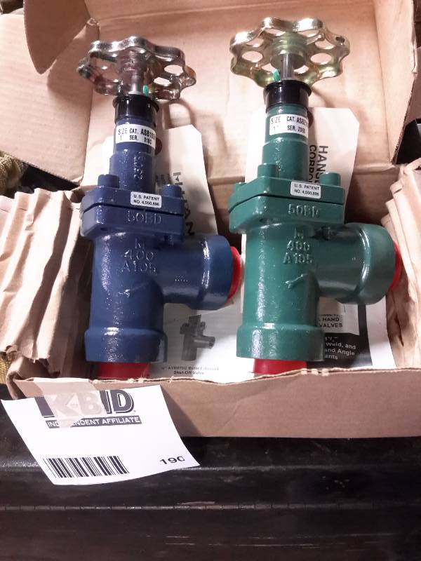 lot 190 image: 2 Hansen Shut Off Valves