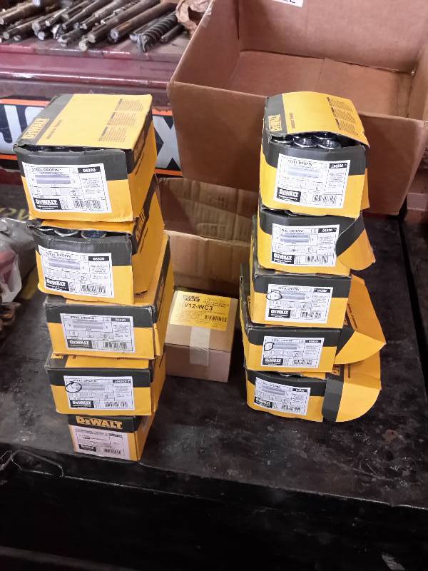 lot 221 image: 10 boxes, Dewalt Duct Hanging Hardware, Please See Close-Ups