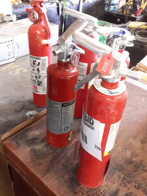 lot 239 image: 5 Fire Extinguishers