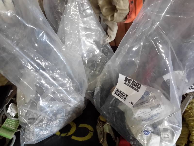 lot 255 image: Bags of Blue Screws, Bolts, Hardware