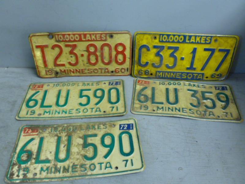lot 112 image: Vintage License Plates