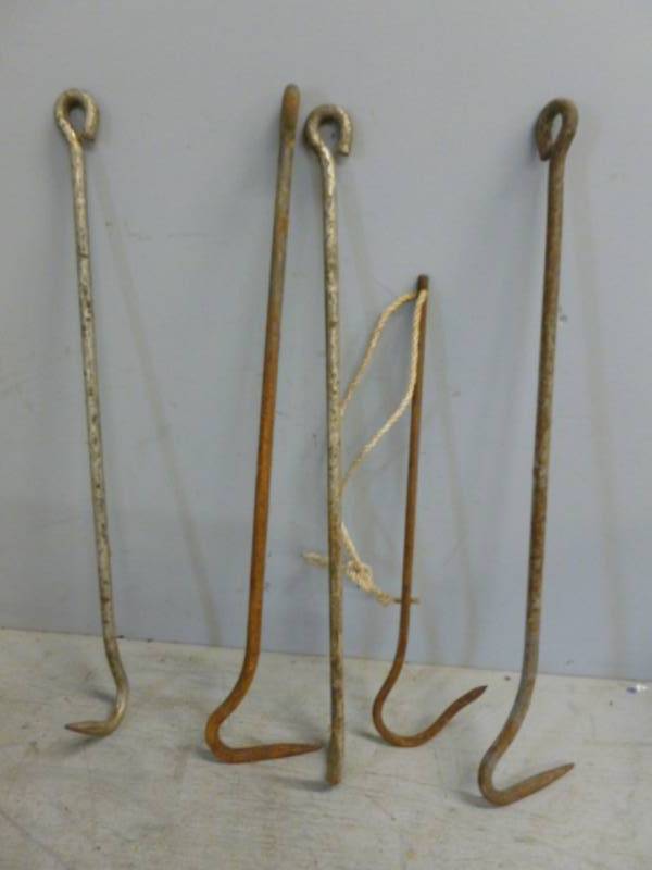 lot 206 image: Vintage Meat Hooks