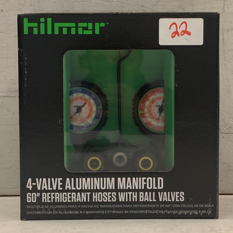lot 22 image: Hilmor 4-Valve Aluminum Refrigerati...