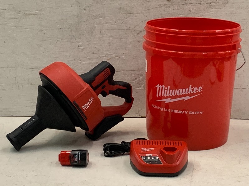 lot 58 image: Milwaukee M12 Drain Snake Kit, Drai...