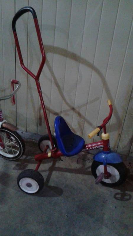 lot 14 image: Two Radio Flyer Tricycles, Used, May Show Wear