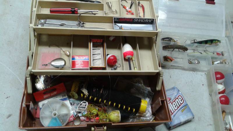 lot 82 image: Lot Of Fishing Tackle Boxes, Lures And Accessories
