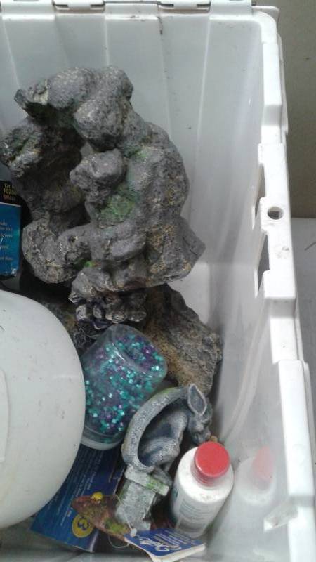 lot 58 image: Bin Filled With Aquarium Items