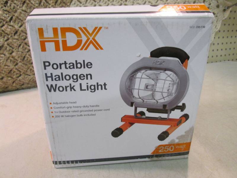 lot 2 image: HDX 250-Watt Portable Halogen Work ...