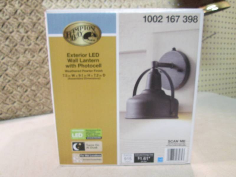 lot 15 image: Hampton Bay 9 Weathered Pewter Sma...
