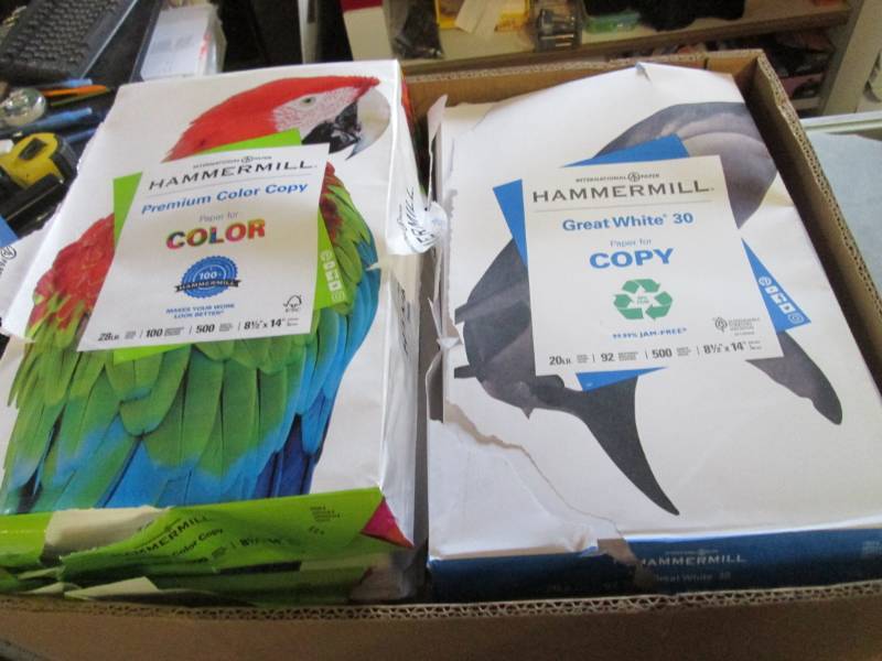 lot 50 image: 8 Reams of 8.5 x 14 Copy Paper  E...