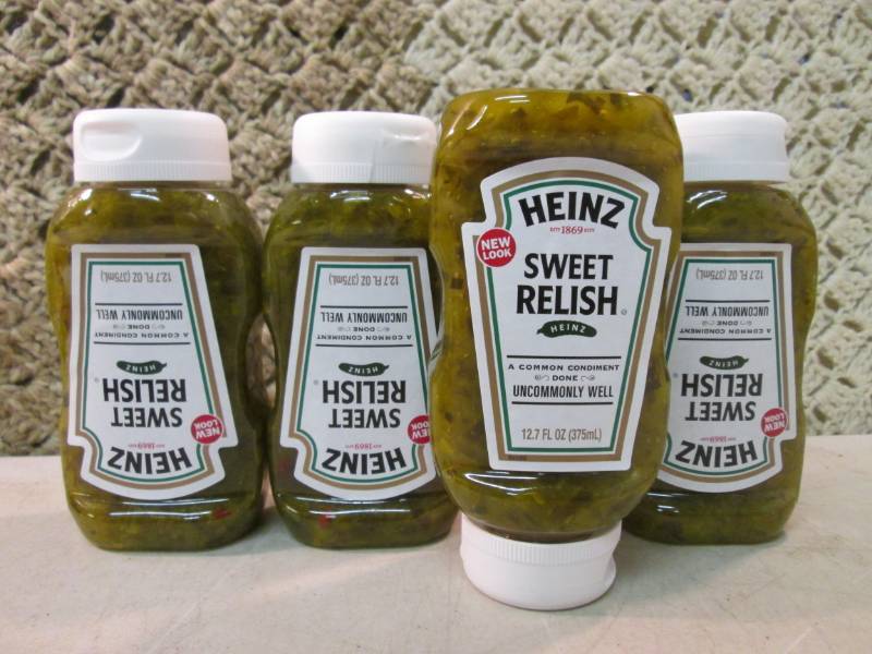 lot 68 image: 4 Bottles of Heinz Sweet Relish Bes...