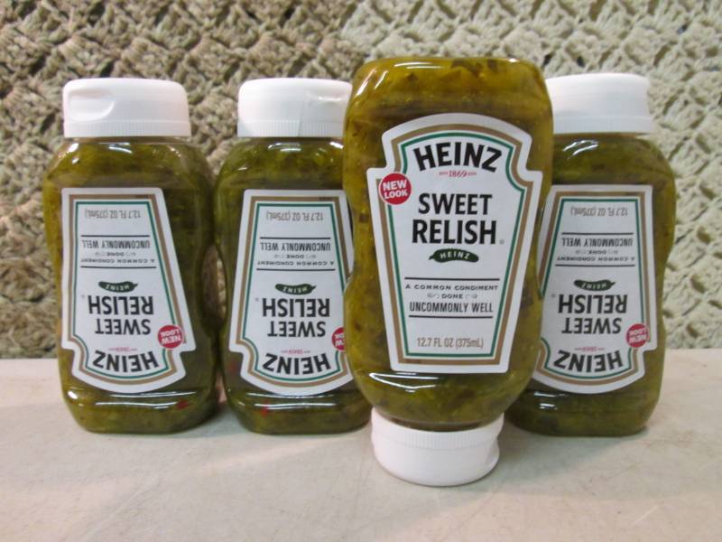 lot 69 image: 4 Bottles of Heinz Sweet Relish Bes...
