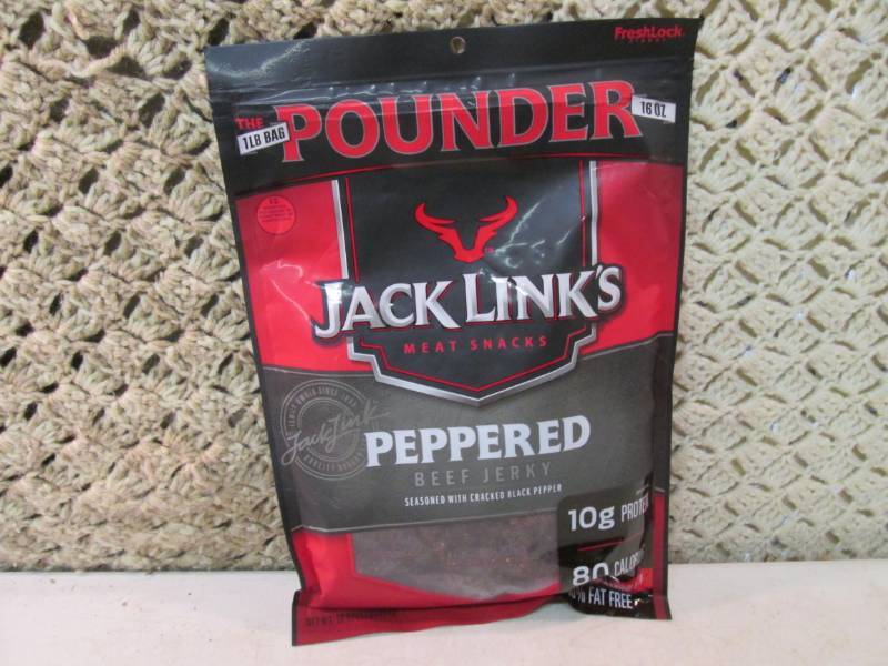 lot 77 image: 1 Pound Bag of Jack Links Peppered ...