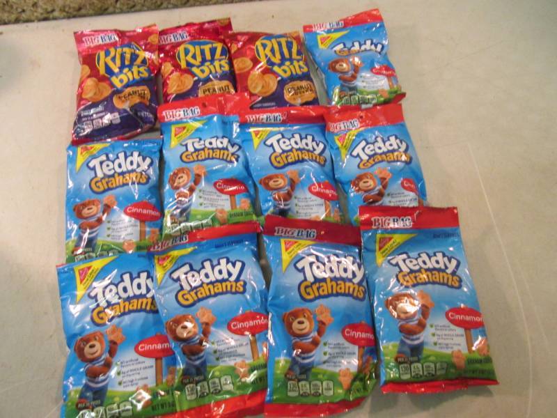 lot 105 image: Teddy Grahams Cinnamon and Ritz Bit...