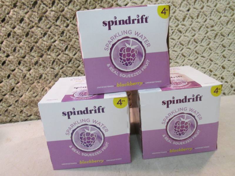 lot 107 image: 3 4-Packs of Spindrift Blackberry S...