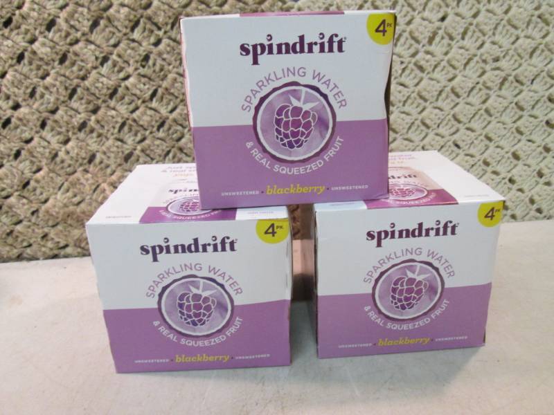 lot 108 image: 3 4-Packs of Spindrift Blackberry S...