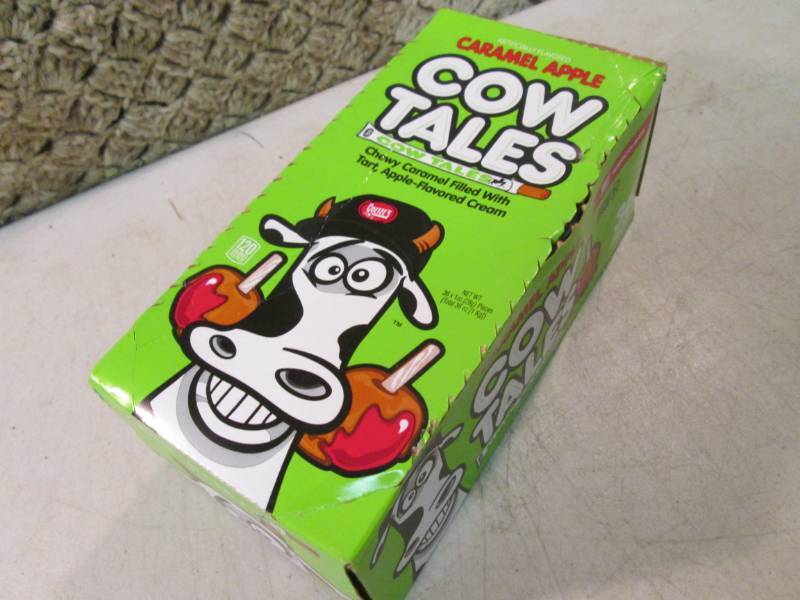 lot 109 image: Box of 36 Caramel Apple Cow Tales B...