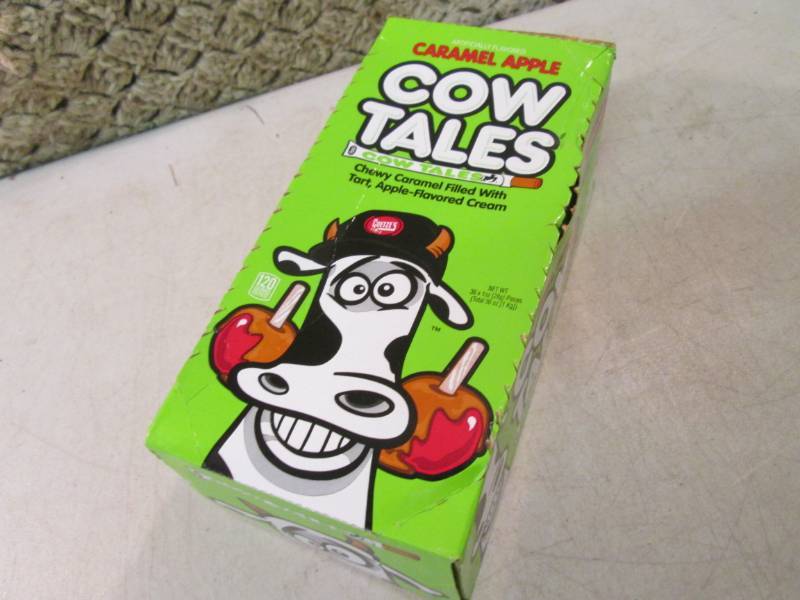 lot 110 image: Box of 36 Caramel Apple Cow Tales B...