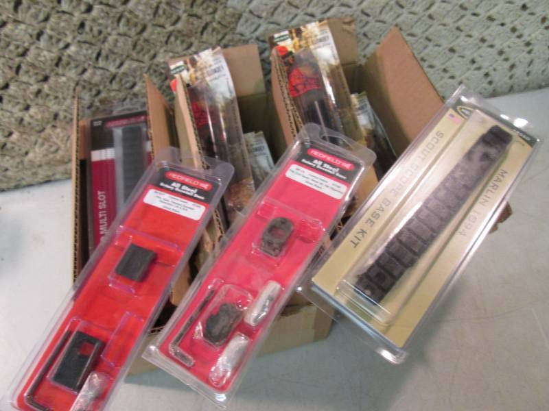lot 131 image: Lot of Assorted Gun Scope Mount Bas...