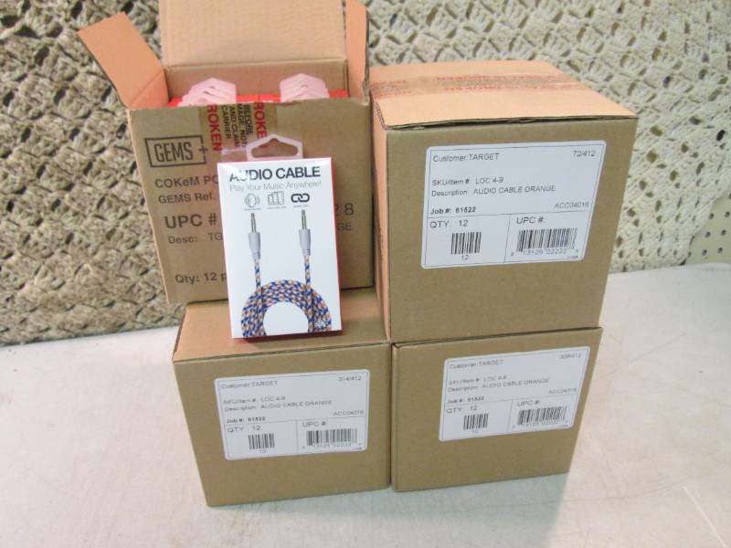 lot 151 image: Lot of 48 36 Braided Audio Cables ...