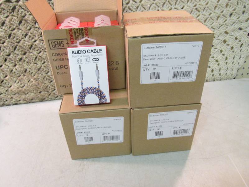 lot 154 image: Lot of 48 36 Braided Audio Cables ...