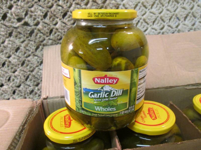 lot 158 image: Case of 6 Large Jars of Whole Garli...