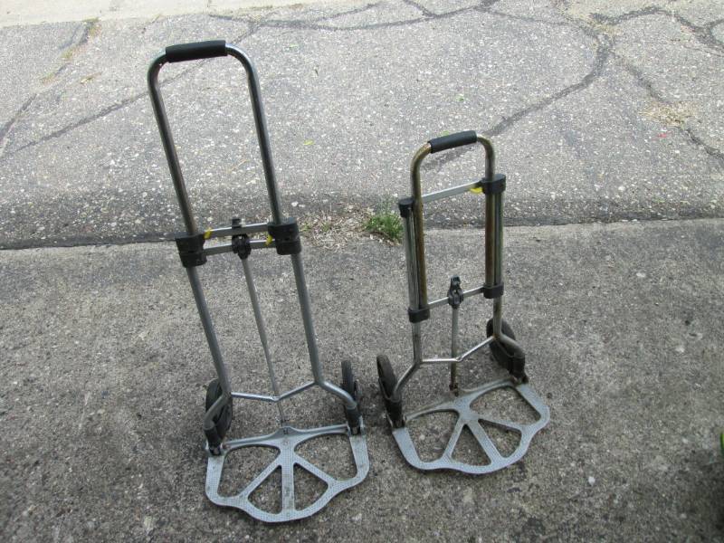 lot 194 image: Lot of 2 Folding Luggage Carts  RED...