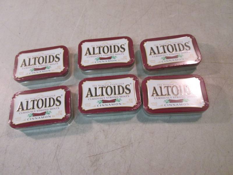 lot 203 image: 6 Tins of Altoids Cinnamon Mints Be...