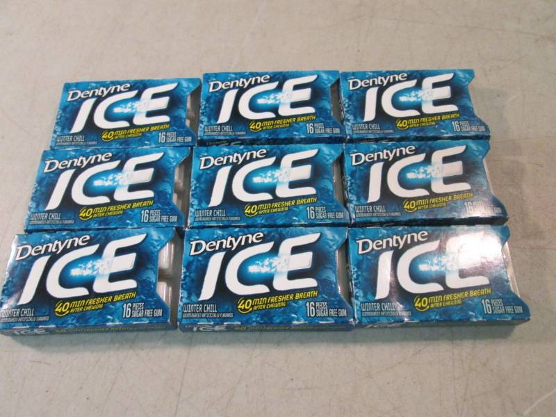 lot 204 image: 9 Packs of Dentyne Ice Winter Chill...