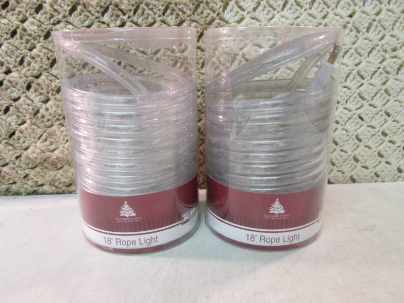 lot 215 image: Lot of 2 18 ft Rope Lights Clear  R...