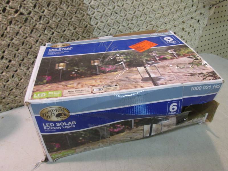 lot 9 image: Hampton Bay 6-Pack of Solar Black O...
