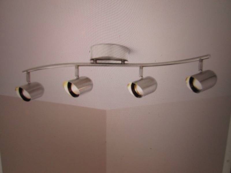 lot 21 image: Hampton Bay 4-Light Brushed Nickel ...