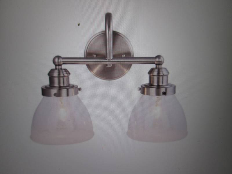 lot 30 image: Hampton Bay 2-Light Brushed Nickel ...