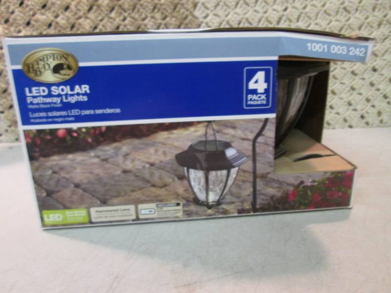 lot 35 image: Hampton Bay 4-Pack of Solar Matte B...