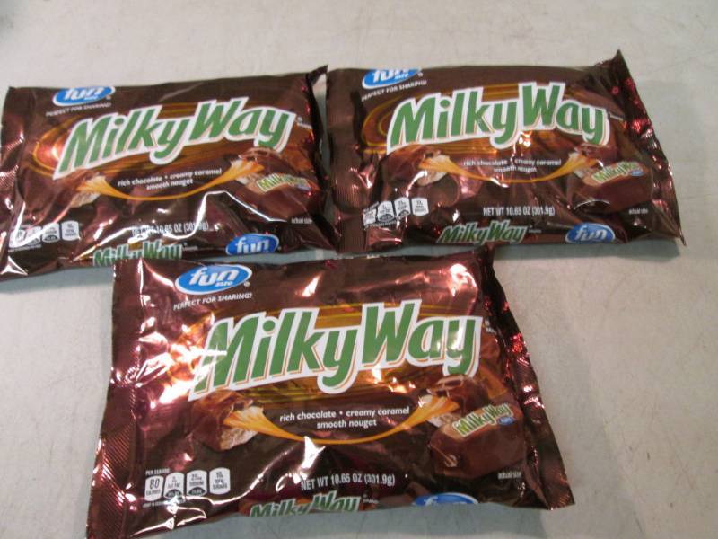 lot 75 image: 3 Bags of Fun Size Milky Way Candy ...