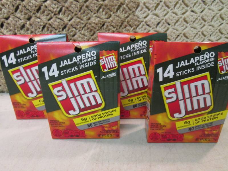 lot 110 image: 4 Boxes of Slim Jim Jalapeno Flavor...