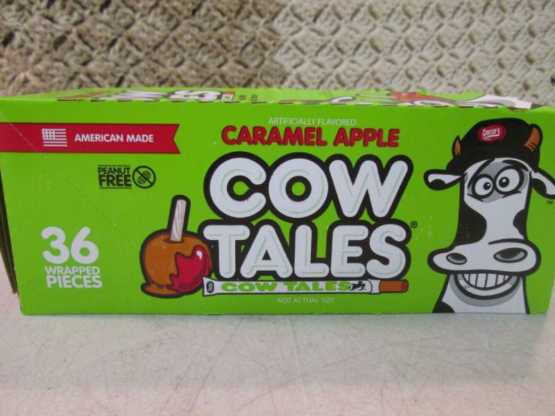 lot 121 image: Box of 36 Caramel Apple Cow Tales B...