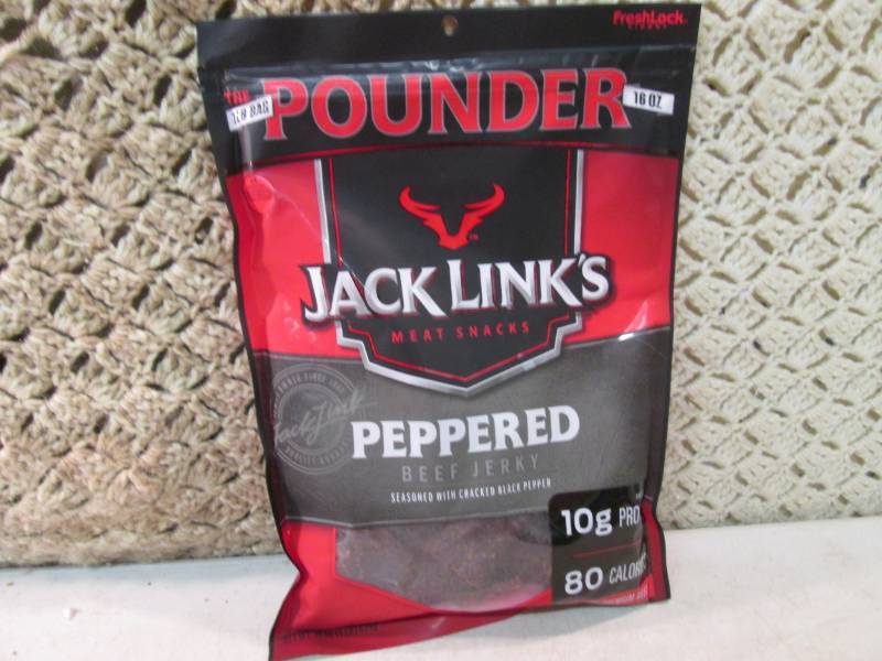 lot 129 image: 1 Pound Bag of Jack Links Peppered ...