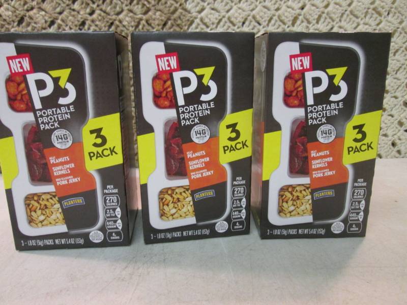 lot 131 image: 3 - 3-Packs of P3 Portable Protien ...