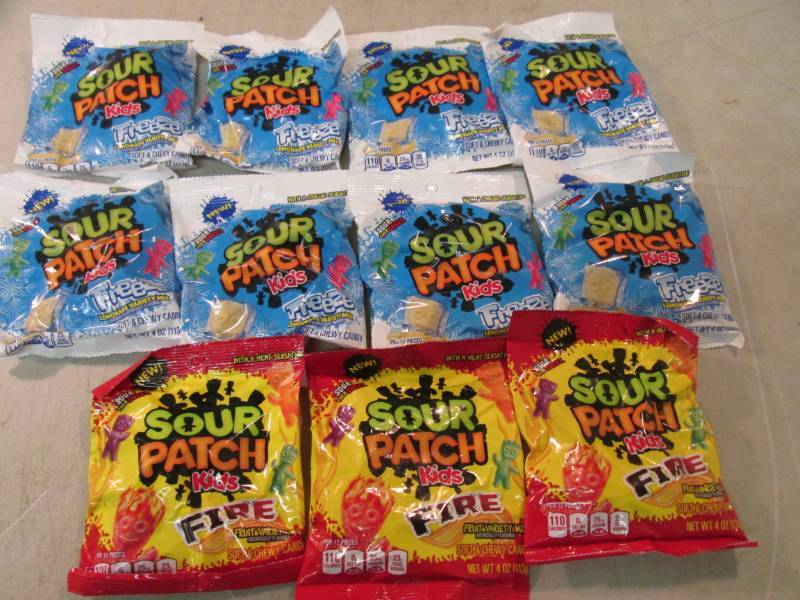 lot 136 image: 11 Assorted Bags of Sour Patch Kids...