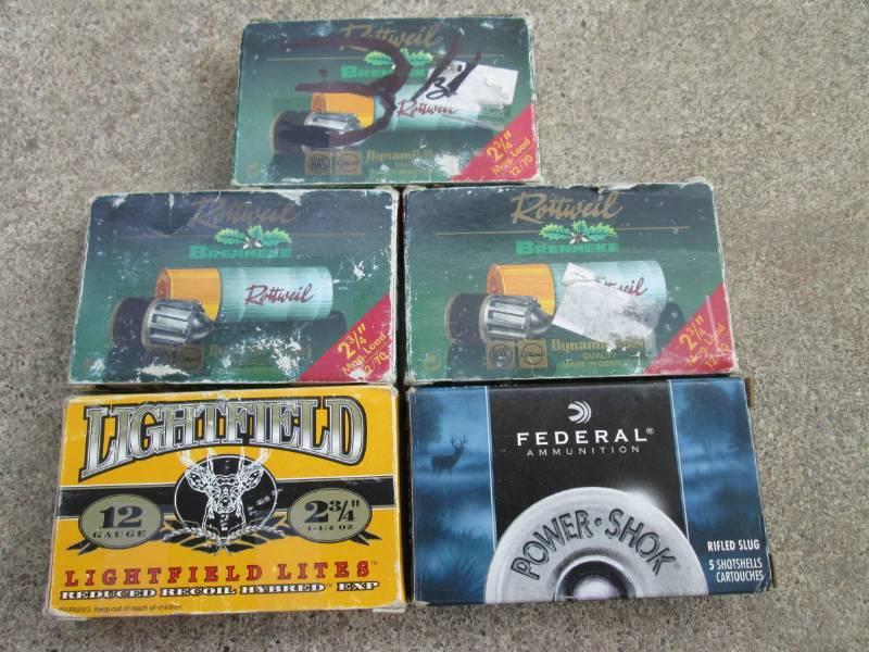 lot 153 image: 5 Boxes of 12 Gauge Slug Shot Gun S...
